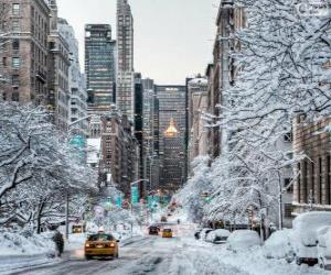 пазл Зима в Нью-Йорке